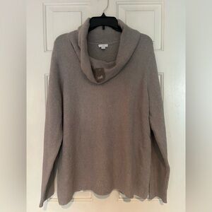 J Jill Light Gray Cowl Neck Sweater. L. NWT.